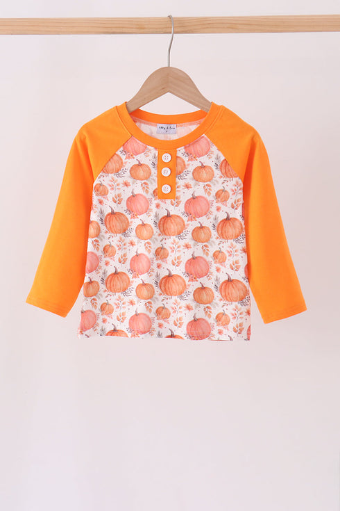 orange-pumpkin-print-top-sophias-styleTop-1
