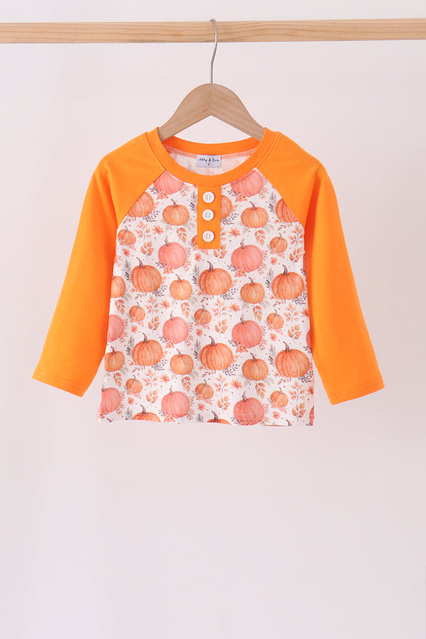 orange-pumpkin-print-top-sophias-styleTop-1