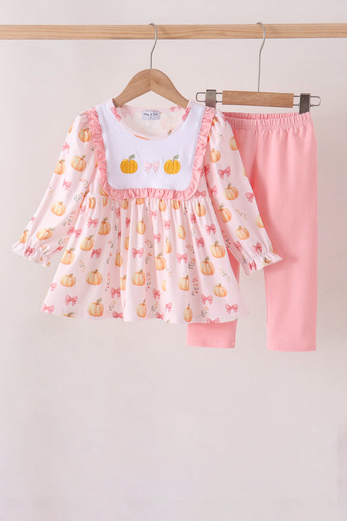 pink-pumpkin-bow-embroidery-ruffle-pants-set-sophias-styleSet-1