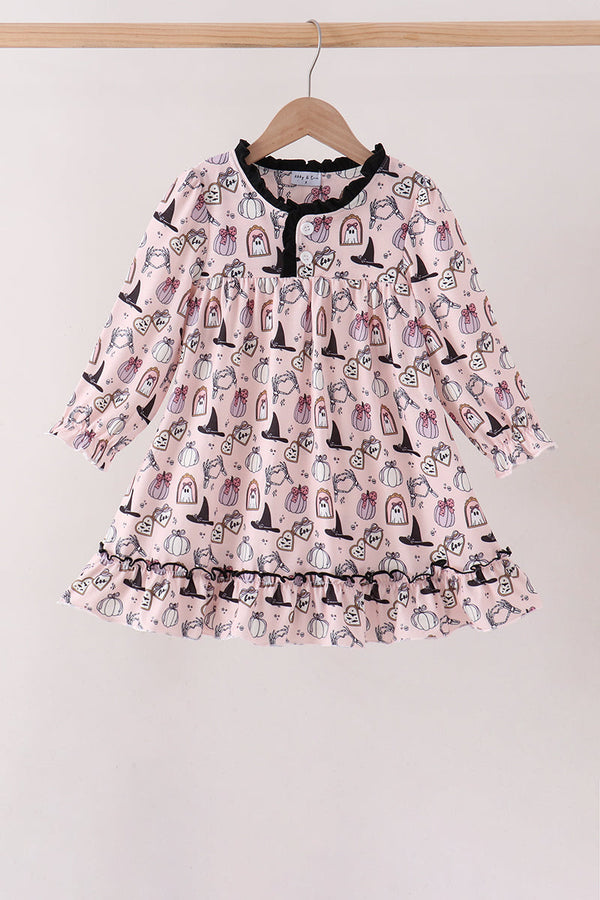 pink-spooky-print-ruffle-dress-sophias-styleDress-1
