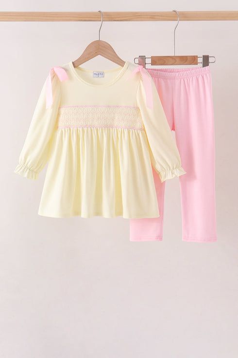 cream-smocked-bow-pants-set-1-sophias-styleSet-1