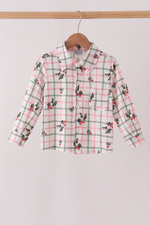 red-holly-button-down-shirtsophias-styleTop-1