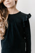 black-l-s-ruffle-tee Mila & Rose at Sophia's Style-Black L/S Ruffle Tee-6-12M-Ruffle Tee L/S-1