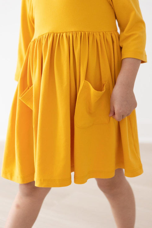mustard-pocket-twirl-dress Mila & Rose - Sophia's Style--3T--4