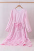 Pink stripe tiered maxi dress