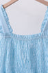 Blue smocked ruffle tiered dress