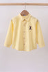 Beige bunny embroidery button down shirt
