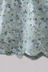 Sage floral cross embroidery ruffle bloomer set