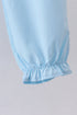 Blue cross embroidery lace pants set