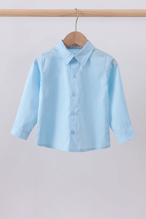 Blue button down shirt