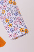 Mustard floral print ruffle rashguard