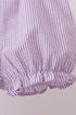Purple seersucker butterfly embroidery shorts set