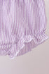Purple seersucker butterfly embroidery bloomer set