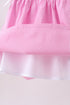 Pink bow gingham ruffle dress