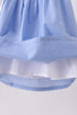Blue bow gingham ruffle dress