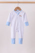 Blue dot horse embroidery romper