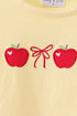 Yellow Apple Embroidery Skorts Set
