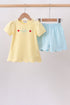 Yellow Apple Embroidery Scalloped Set