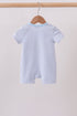 Blue Apple Pencil Embroidery Romper