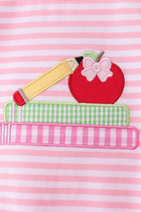 Pink Apple Pencil Embroidery Bubble
