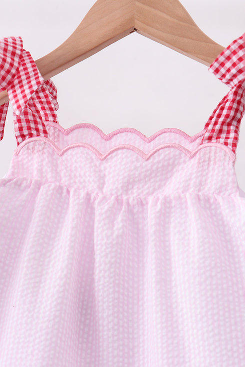 Pink Apple Gingham Set