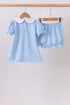 Blue Apple Smocked Bloomer Set