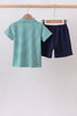 Green Stripe Polo Set