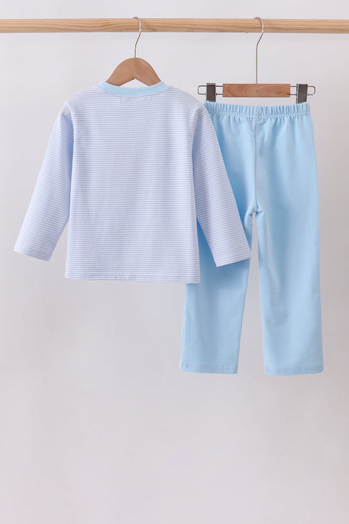 blue-stripe-puppy-embroidery-pants-set-sophias-style-2