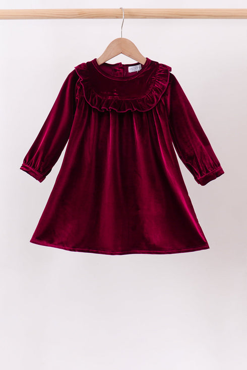 maroon-velvet-ruffle-dress-sophias-styleDress-1