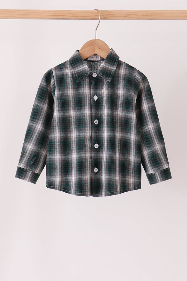 green-plaid-button-down-shirt-abby-evie-sophias-styleTop-1