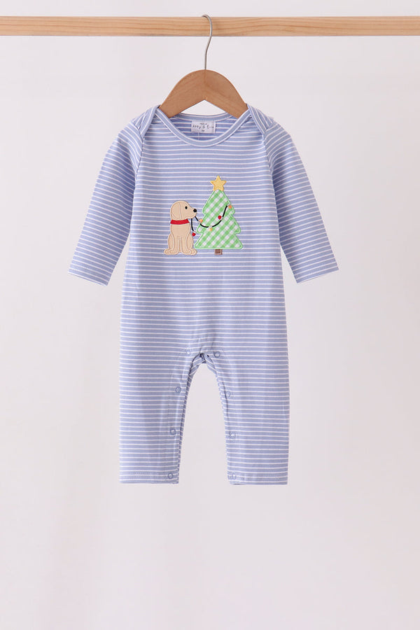 blue-christmas-tree-puppy-embroidery-stripe-rompersophias-stylebaby-1