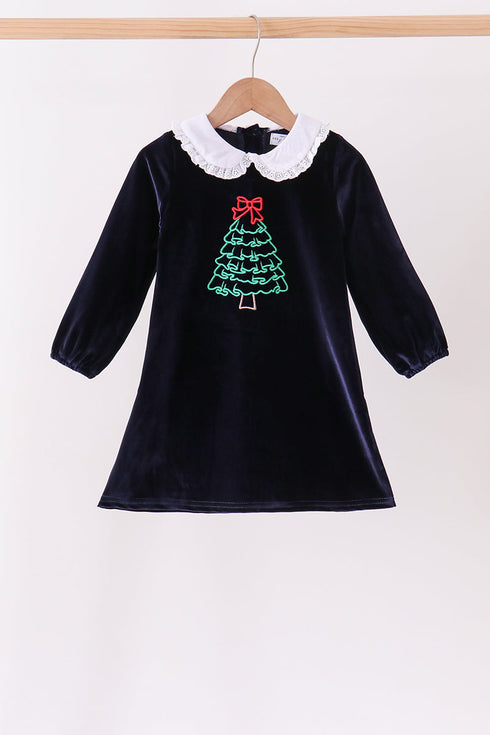 navy-christmas-tree-embroidery-dresssophias-styleDress-1