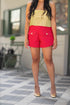 mae-tweed-high-waisted-shorts-strawberry-ice Buddy Love - Sophia's Style-Mae Tweed High-Waisted Shorts - Strawberry Ice-Pink-XS-1