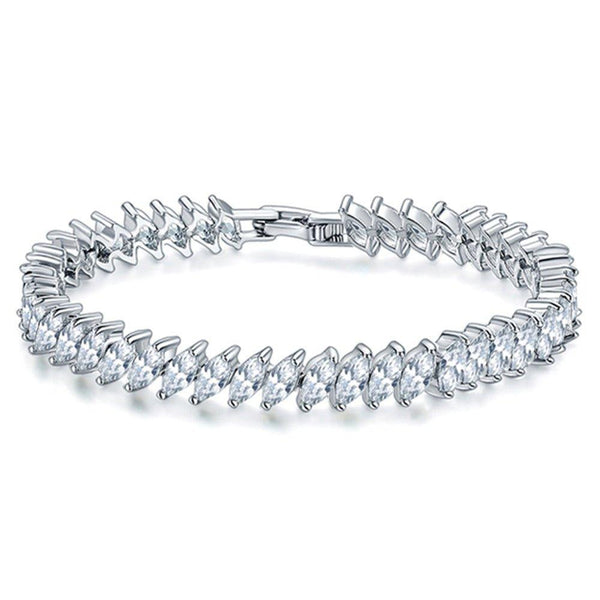 marquise-cubic-zirconia-tennis-bracelet-with-aaa-cubic-zirconia-Sophia's StyleBracelets-1