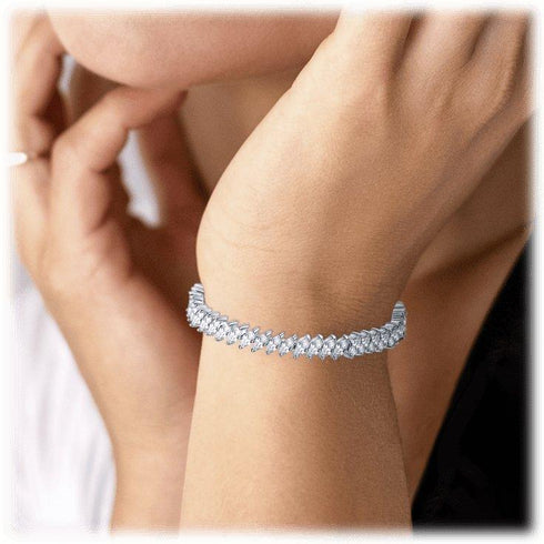 marquise-cubic-zirconia-tennis-bracelet-with-aaa-cubic-zirconia-Sophia's Style-2