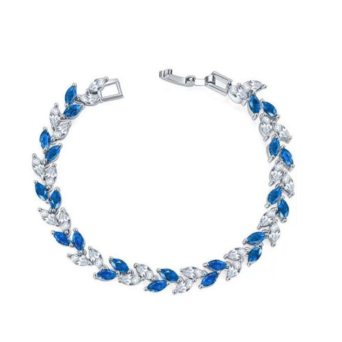 marquise-cubic-zirconia-tennis-bracelets-with-blue-sapphire-and-white-diamond-cubic-zirconia-Sophia's StyleBracelets-1