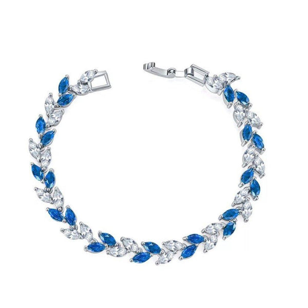 marquise-cubic-zirconia-tennis-bracelets-with-blue-sapphire-and-white-diamond-cubic-zirconia-Sophia's StyleBracelets-1