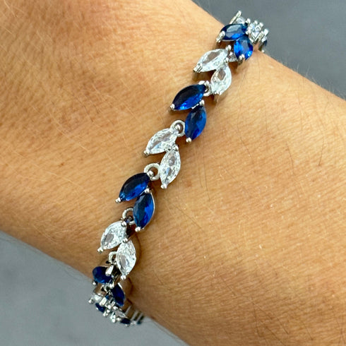 marquise-cubic-zirconia-tennis-bracelets-with-blue-sapphire-and-white-diamond-cubic-zirconia-Sophia's Style-3