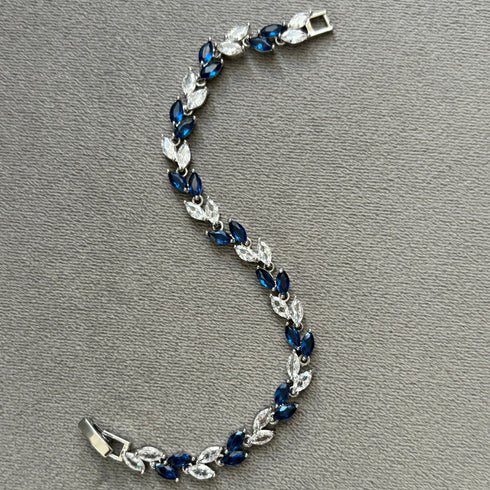 marquise-cubic-zirconia-tennis-bracelets-with-blue-sapphire-and-white-diamond-cubic-zirconia-Sophia's Style-4