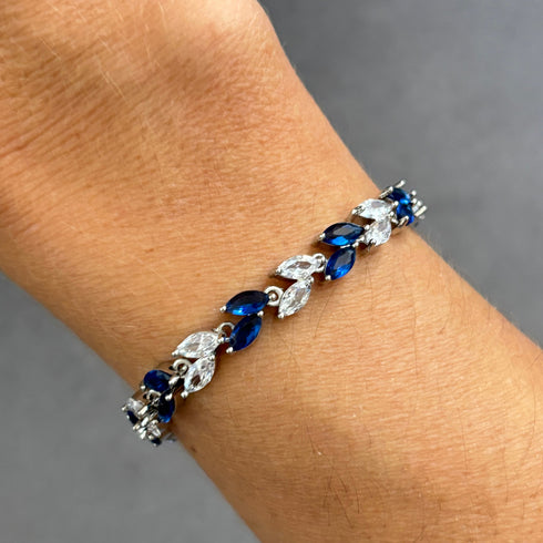 marquise-cubic-zirconia-tennis-bracelets-with-blue-sapphire-and-white-diamond-cubic-zirconia-Sophia's Style-5