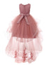Girls Lace Applique Sequin Tulle Junior Bridesmaid Dress 2-12 - SophiasStyle.com
