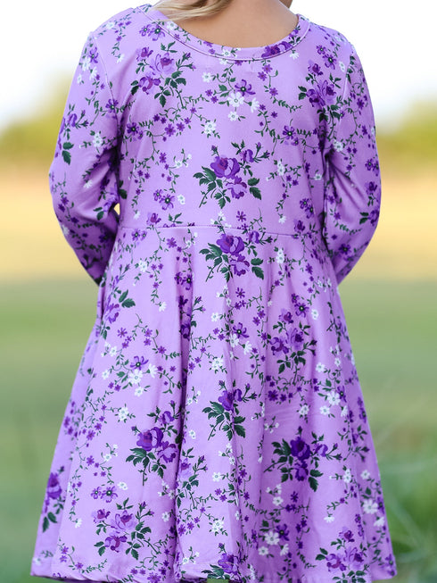 fall-lavender-floral-print-girls-long-sleeve-twirl-dress-sophias-style-2
