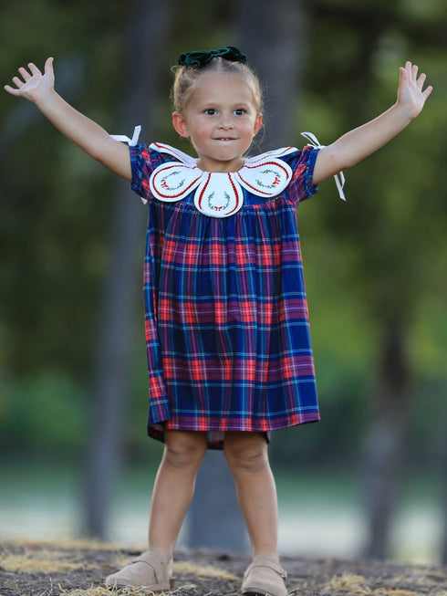 navy-red-christmas-plaid-wreath-embroidered-girl-dress-sophias-style-4