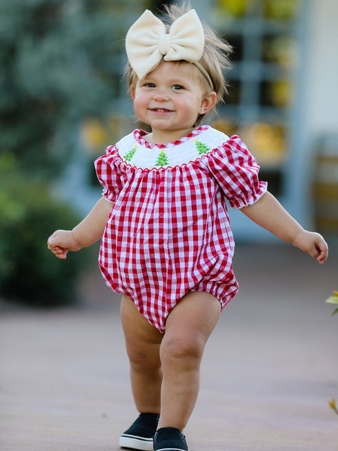 christmas-tree-smocking-embroidered-girls-romper Sophia's Style-3