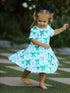 st-patricks-day-bow-print-short-sleeves-girls-dress-Sophia's Style-Dress-1