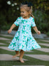 st-patricks-day-bow-print-short-sleeves-girls-dress-Sophia's Style--3
