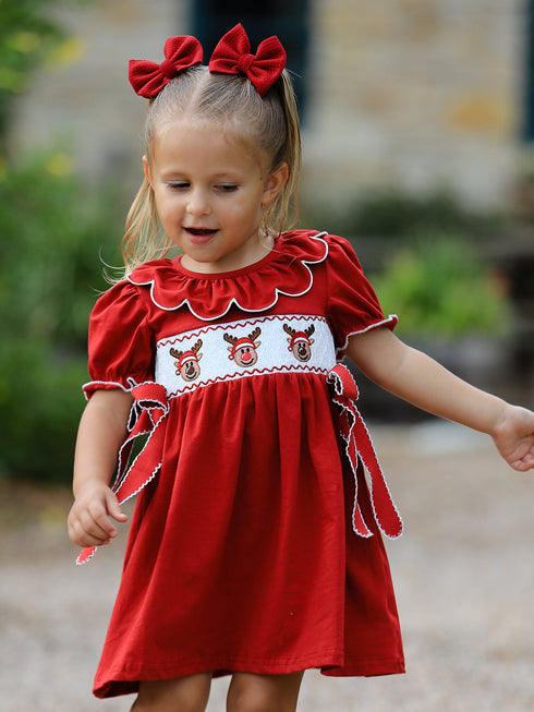 girls-christmas-reindeer-smocked-red-bow-dress-rylee-faith-sophias-style-2