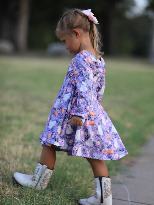 halloween-ghost-pumpkin-girls-long-sleeve-twirl-dress-sophias-style-5
