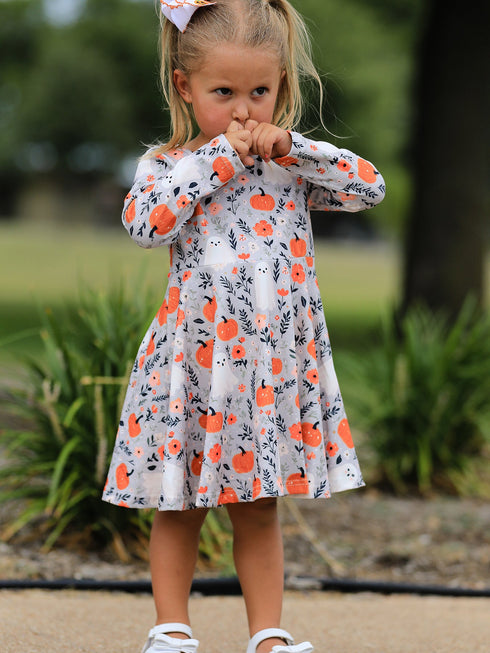 halloween-pumpkin-ghost-girls-dress-long-sleeve-twirl-dress-sophias-style-3