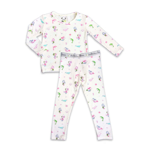 mermaid-bamboo-kids-pajamas-bellabu-bear - Sophia's Style -2